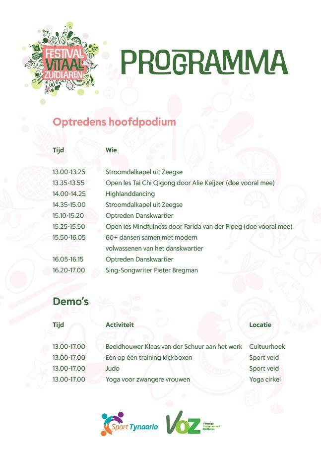 Programma Podium Festival Vitaal